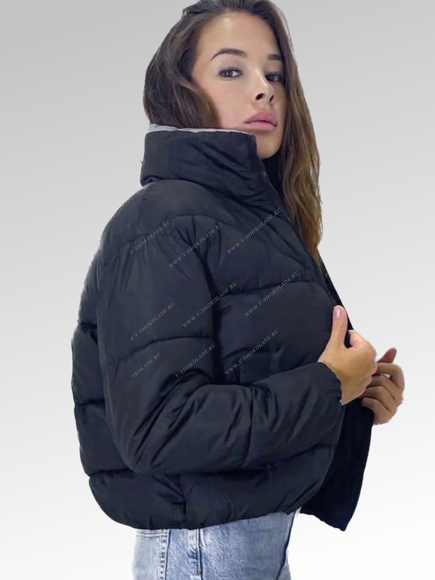 Куртка черная демисезонная купить в интернет-магазине «В шоколаде.ру»